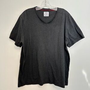 scarci la Buona vita gray silk v-neck tee shirt